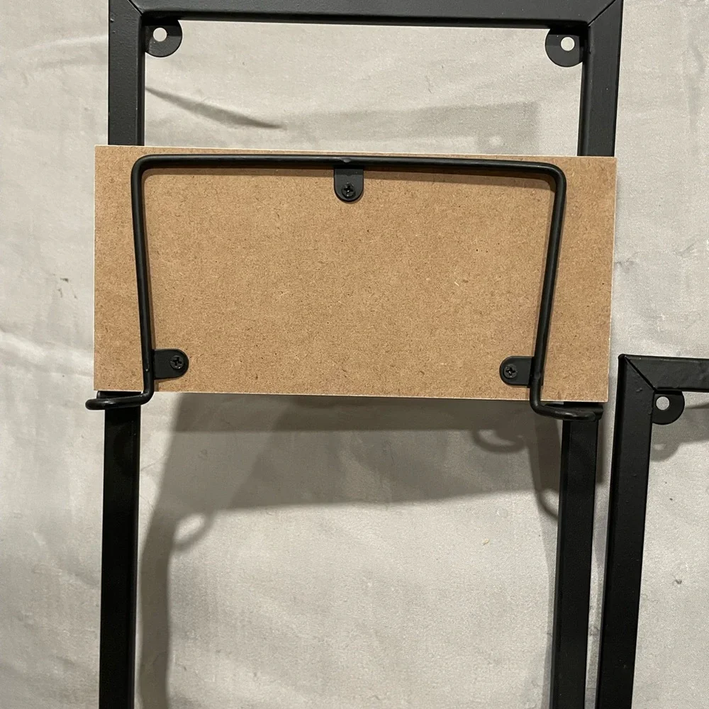 NWT Trueliving 2 Piece Black and White Wall Shelf Set